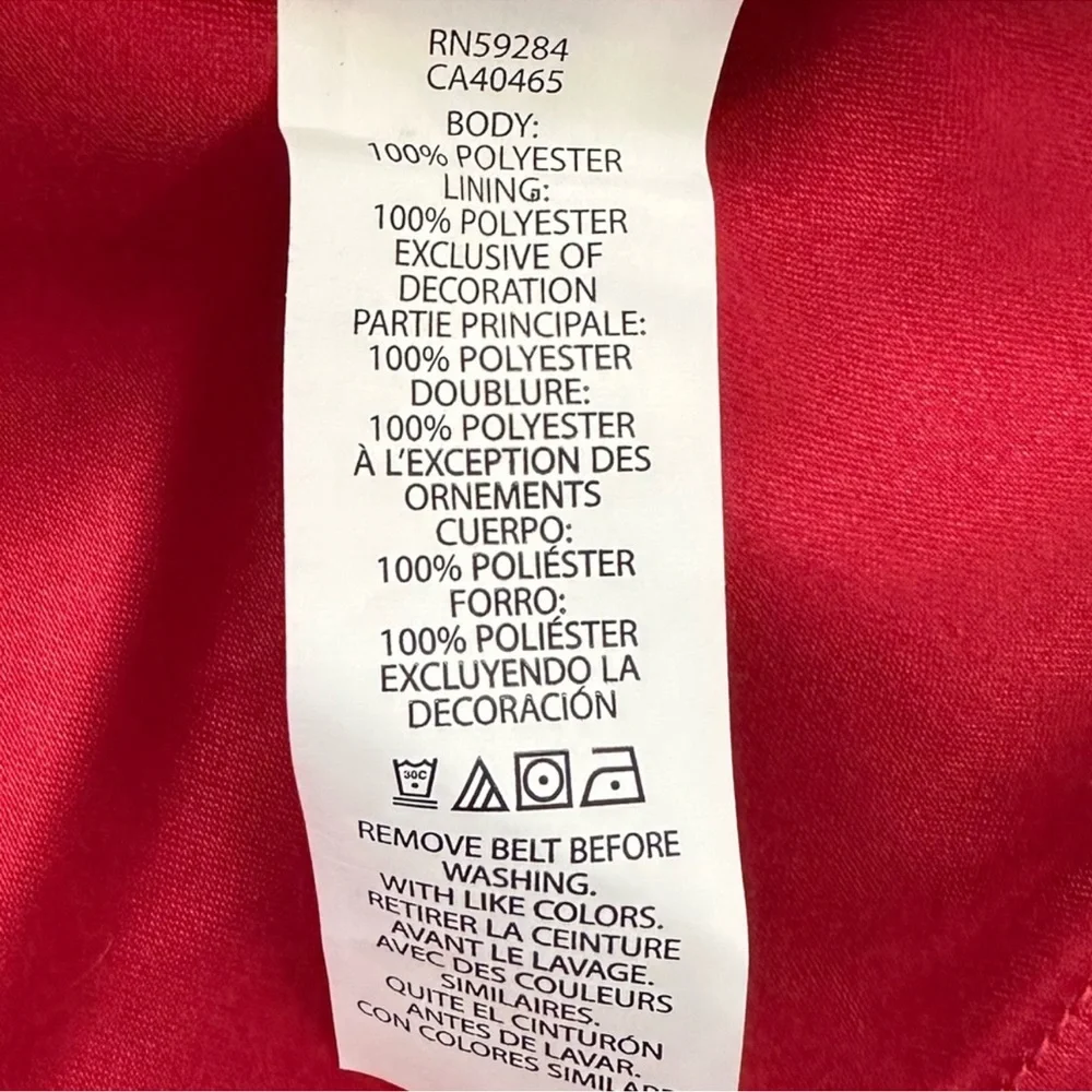 *RELISTED* The Children’s Place Red Jacquard Belted Dress Girls Size 10 - Picture 14 of 15